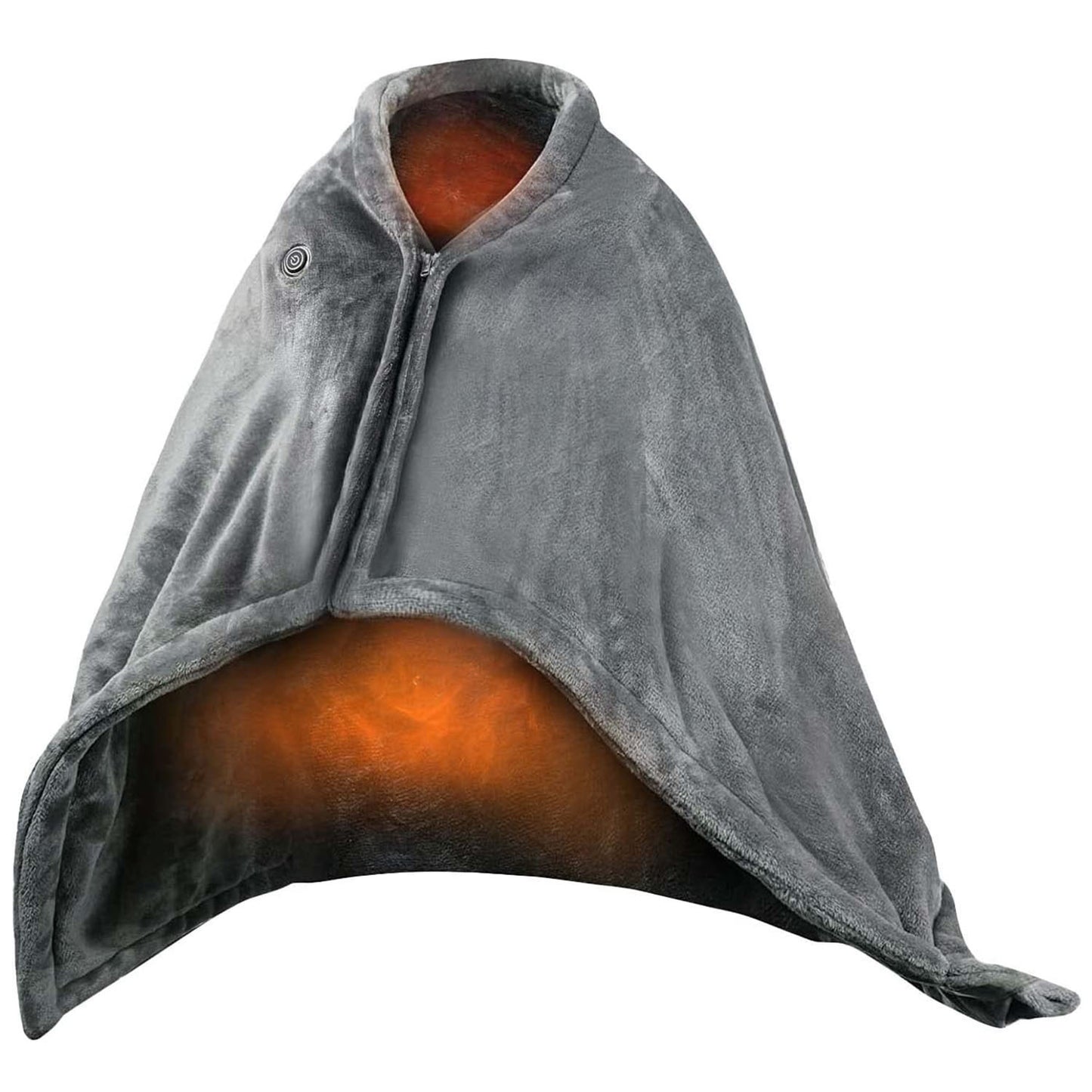 Cozy USB Heated Shawl Blanket – Zipper Design, 3 Heat Levels, Washable Winter Wrap