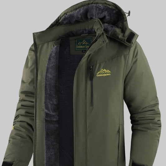 Men's Fleece Lined Padded Warm Keeping Shell Jacket