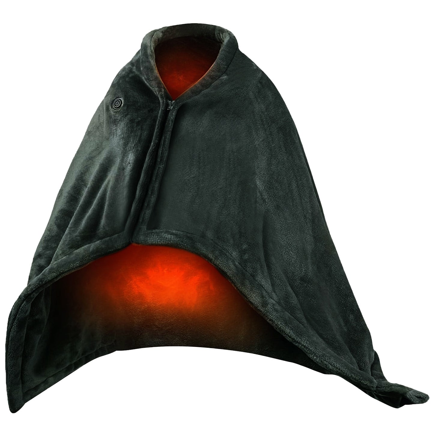 Cozy USB Heated Shawl Blanket – Zipper Design, 3 Heat Levels, Washable Winter Wrap