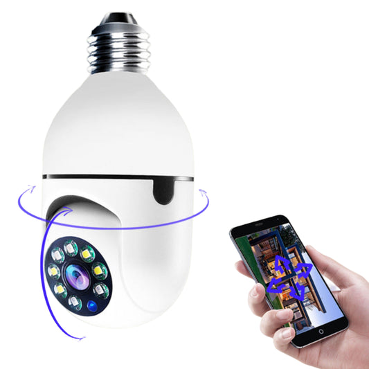 WiFi CAMERA 1080P Bulb 4X Zoom Camera E27 Home 5GWiFi Alarm Monitor