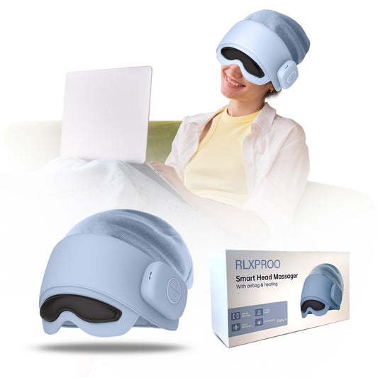 Smart Head  Massager with Eye& Heat Therapy-Relaxation for Stress & Migraine Relief