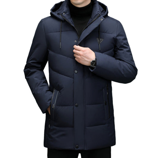 Down Cotton-padded Jacket Korean Casual Fall Winter Coat Men