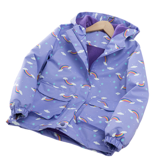 Kids' Coat Windproof Waterproof Jacket Fleece-lined Camouflage Clothing