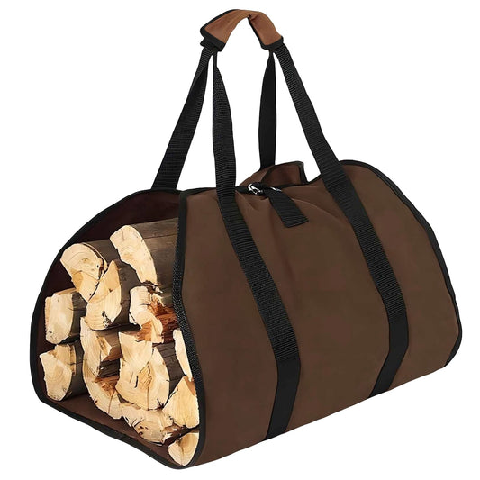 Firewood Carrier Bag-Heavy-Duty Log Tote with Handle for Indoor  Fireplace & Outdoor Camping