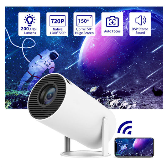 Mini Home Projector – 180° Adjustable Angle, HD Projection & Auto Focus