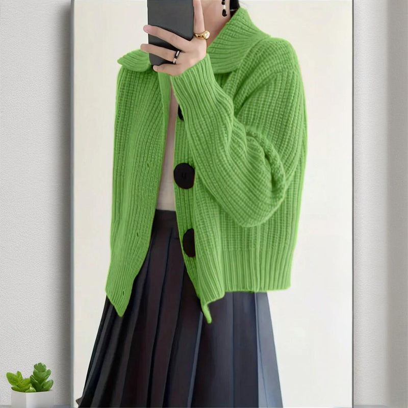 Cozy Plus Size Ribbed Cardigan – Soft Long Sleeve Knit Sweater for Fall & Winter