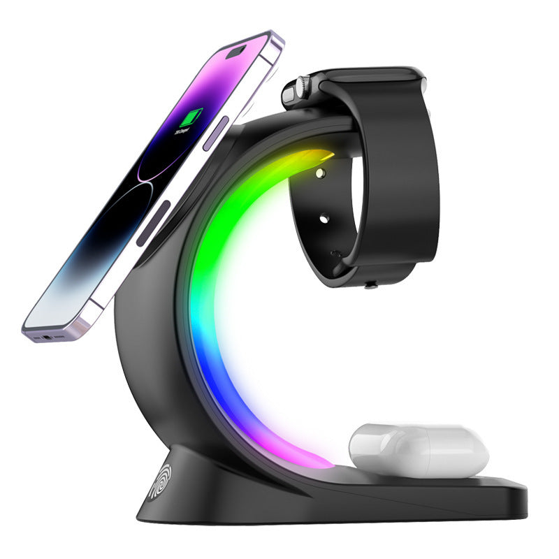 4 In 1 Magnetic Wireless Charger Fast Charging Station-Fast Charger for iPhone ,AirPods&Apple Watch