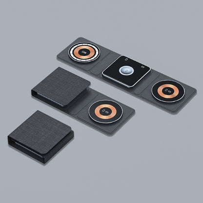 3-IN-1 Magnetic Folding Wireless Charger Station /Fast Charging  for iPhone ,Apple Watch & AirPods