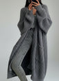 Autumn And Winter Lazy Style Long Cardigan Sweater For Women, Loose And Versatile, Long Sleeve Knitted Cardigan.