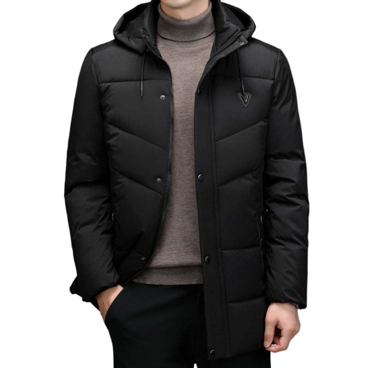 Down Cotton-padded Jacket Korean Casual Fall Winter Coat Men